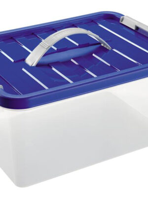Plastový úložný box s vekom a uchom HEIDRUN Clip Box 14l