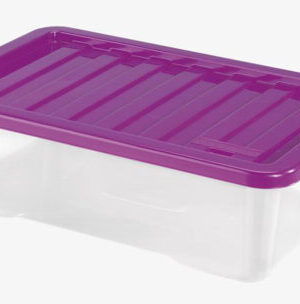 Plastový úložný box s vekom Heidrun Quasar 30 l