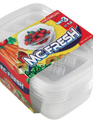 Plastová dóza HEIDRUN McFresh 3ks 1