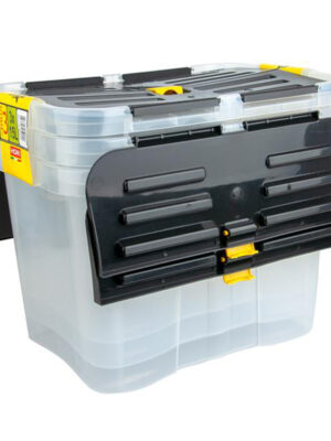 Plastový úložný box s vekom HEIDRUN Dragon 3x15l