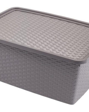 Plastový úložný box s vekom HEIDRUN 20l Možnosť: WHITE