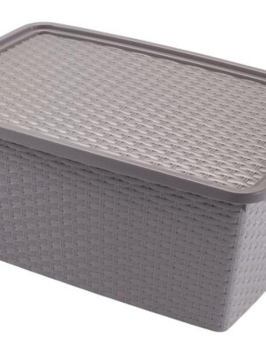 Plastový úložný box s vekom HEIDRUN 20l Možnosť: WHITE