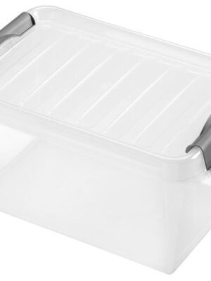Plastový úložný box s vekom Heidrun Clip box 4 l