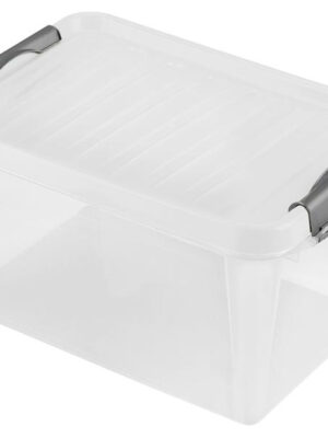 Plastový úložný box s vekom HEIDRUN Clip box 8 l
