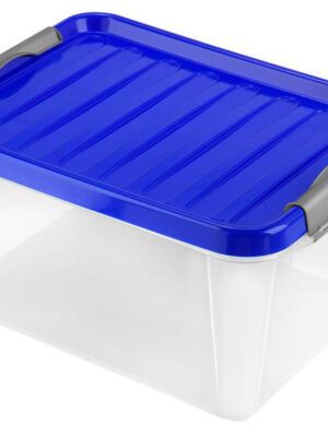 Plastový úložný box s vekom HEIDRUN Clip box 14l