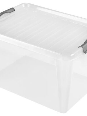Plastový úložný box s vekom HEIDRUN Clip box 31l