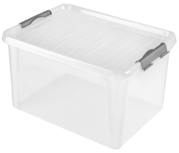 Plastový úložný box s vekom HEIDRUN Clip box 31l