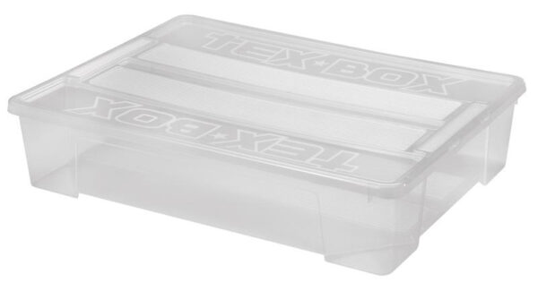 Plastový úložný box s vekom HEIDRUN TexBox 60l