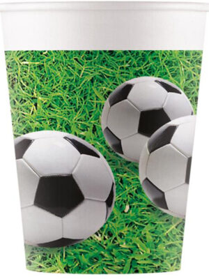 PROCOS Papierový téglik 200ml futbal 8ks