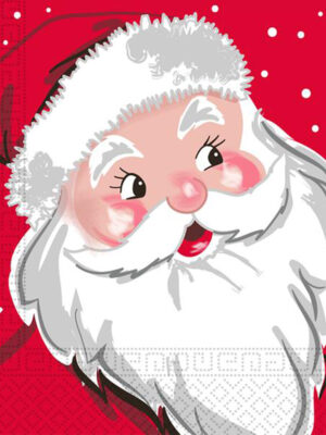 PROCOS Vianočné papierové obrúsky 33x33cm 3vrstvové Santa
