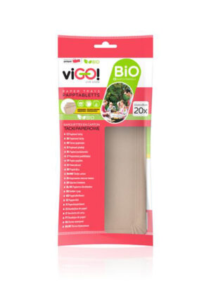 VIGO BIO papierová tácka VIGO! 20ks 13x20cm hnedá