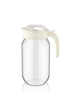 QLUX Sklenený džbán s viečkom Fiore 1l