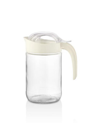 QLUX Sklenený džbán s viečkom Fiore 660ml