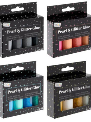 RMS Perlové a gliterové lepidlo 4x20ml MIX farieb