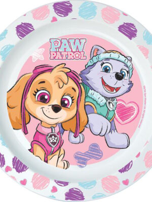 STOR Plastový tanier Paw Patrol 22cm ružový