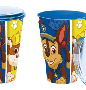STOR Plastový téglik s náustkom Paw Patrol 430ml modrý