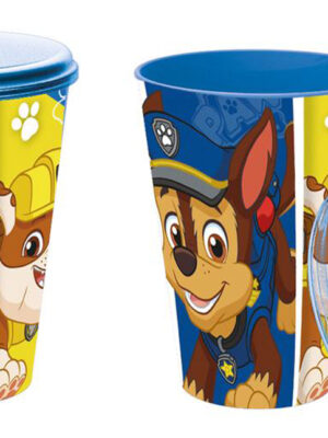 STOR Plastový téglik s náustkom Paw Patrol 430ml modrý