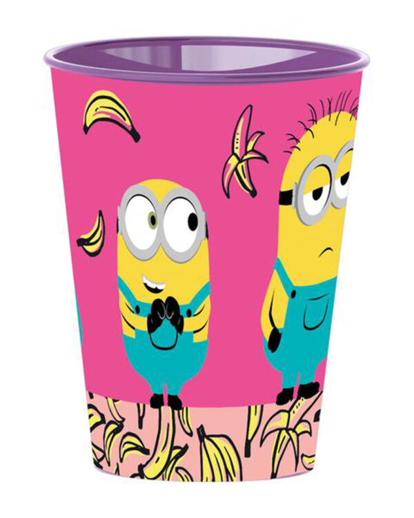 STOR Plastový téglik Mimoni 260ml fialový