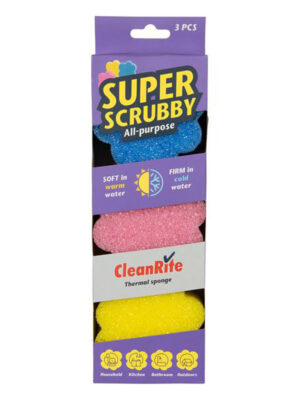 CLEANRITE SUPER SCRUBBY hubka 3ks 10x4cm