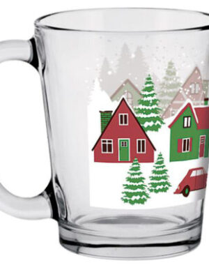 Sklenený hrnček CERVE Nadia 310ml SNOW VILLAGE