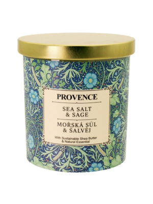 Vonná sviečka v skle PROVENCE 30 hodín morská soľ a šalvia