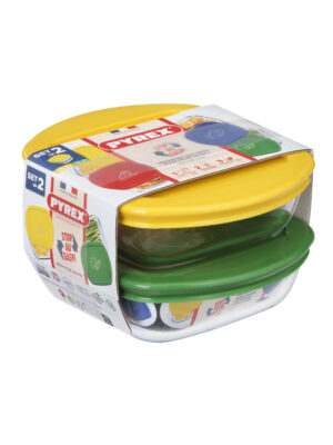 Pyrex SADA ŠTVORCOVÝCH PYREXOVÝCH POHÁROV 2KS